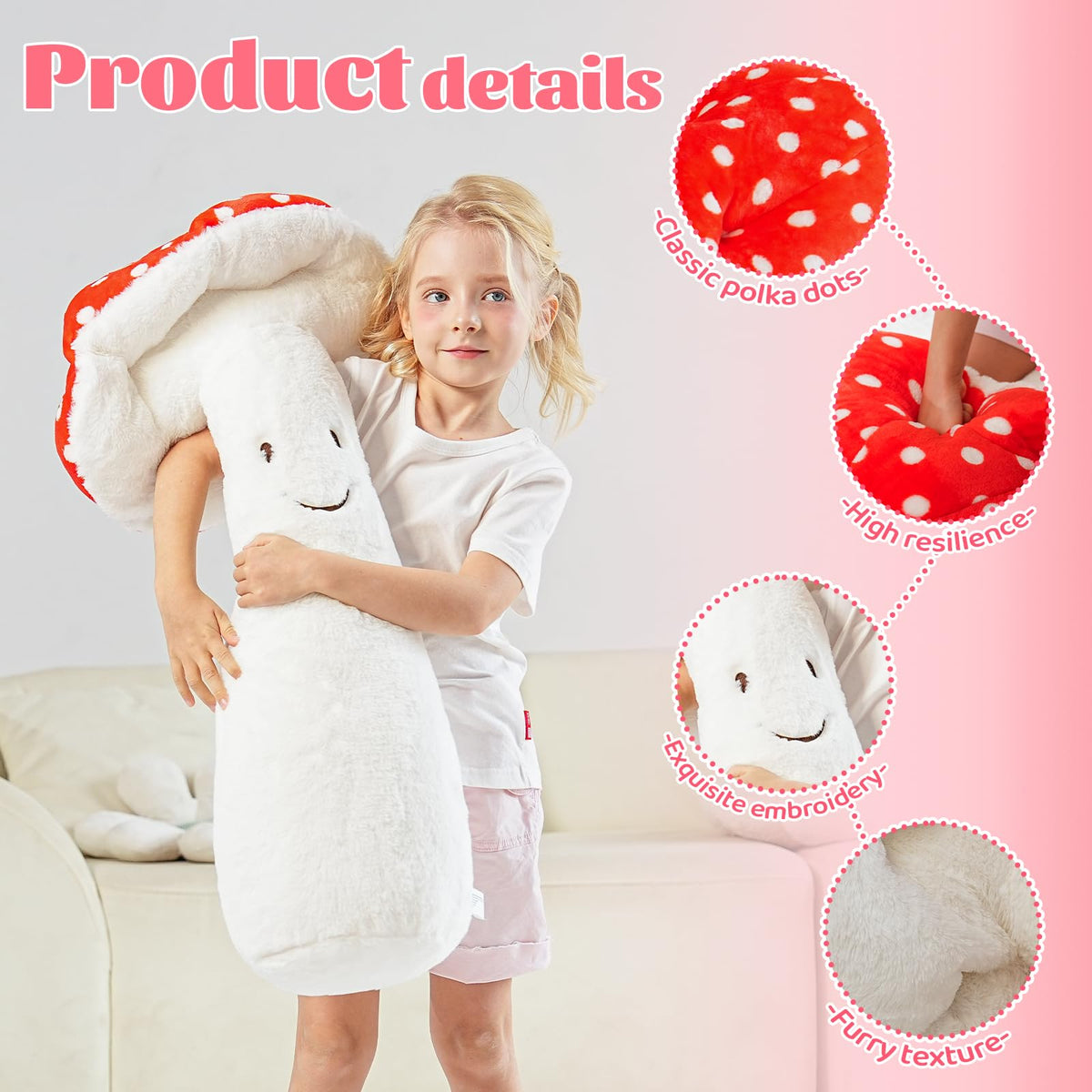 MMguai 30-inch full-length plush provides a long, comforting cuddle companion