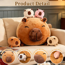 MMguai Capybara Plush ultra-soft fabric for gentle hugs and comfort.