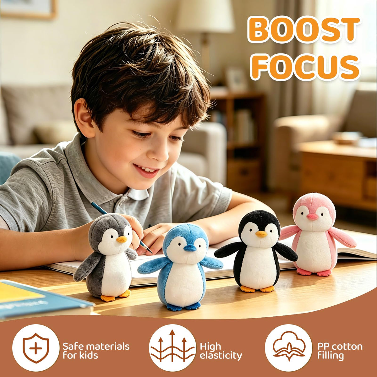 MMguai penguin toy suitable for car travel and on-the-go fun