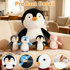 MMguai ultra-soft penguin plush texture ideal for cozy hugs