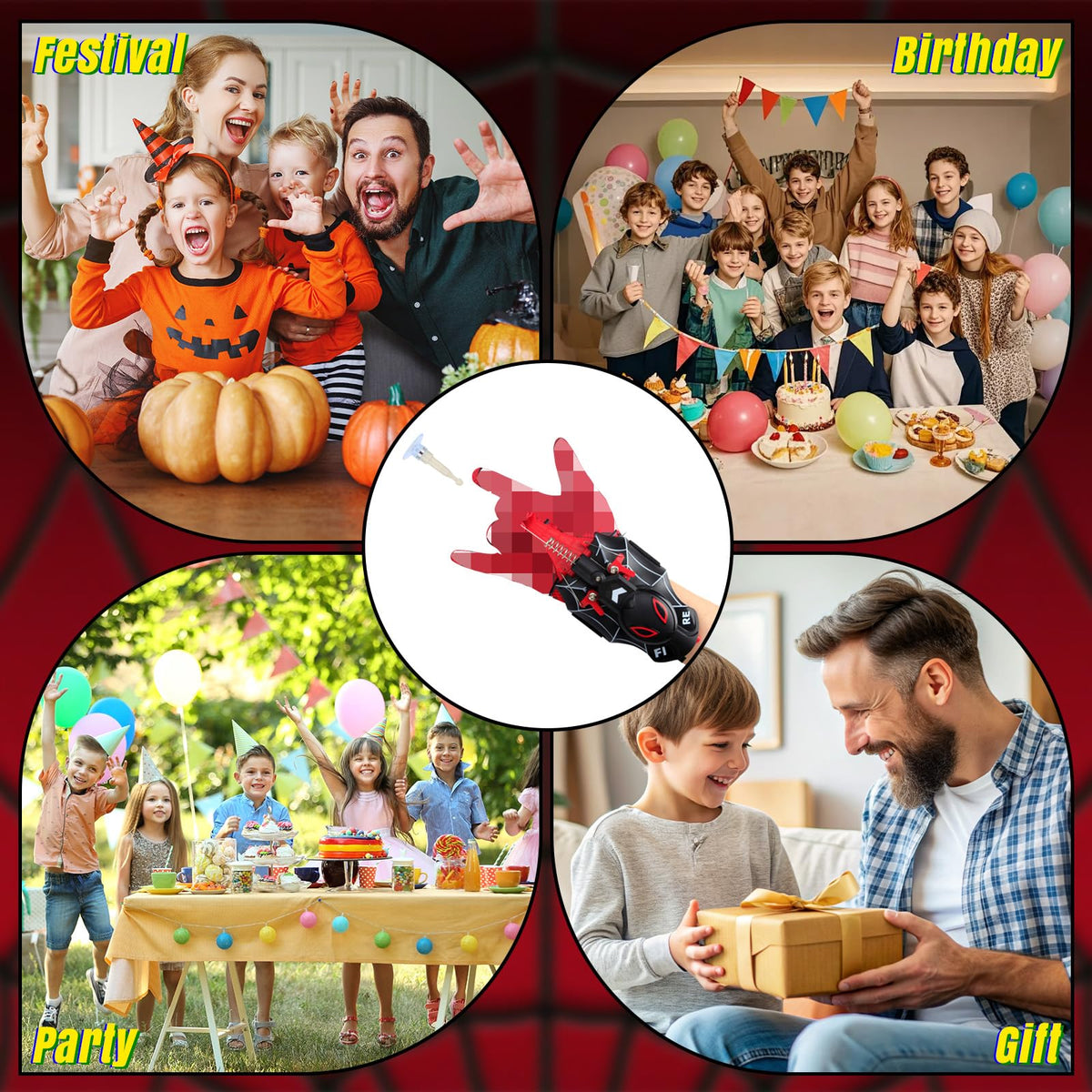 MMXHN Spider Web Shooters provide interactive play on various surfaces