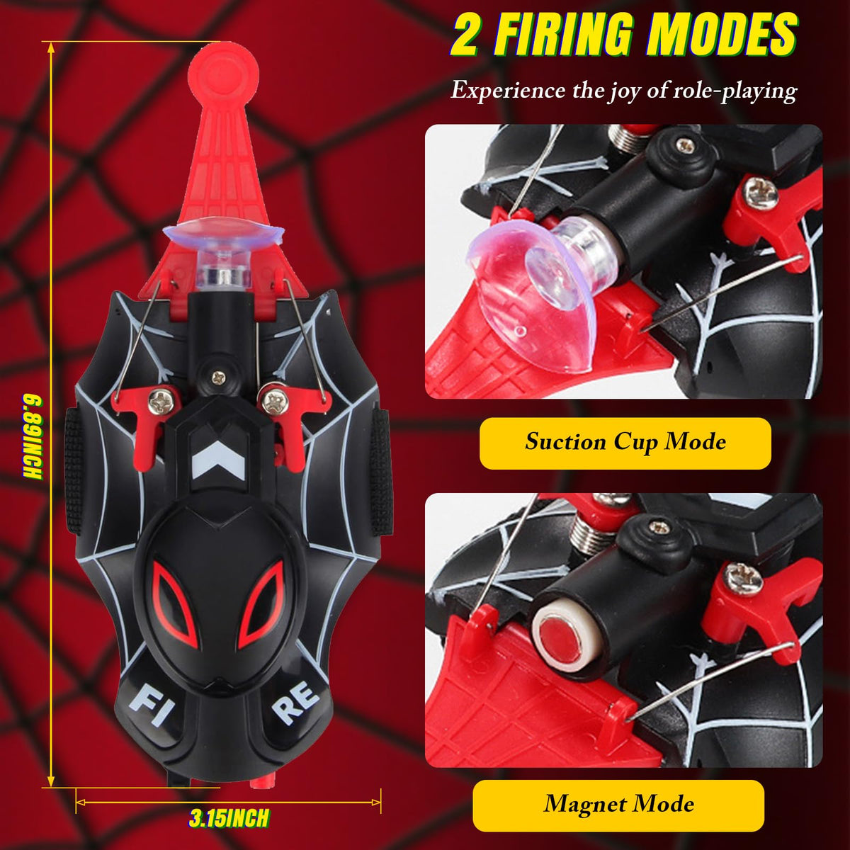 MMXHN Spider Web Shooters suction cups and magnet head grab small items