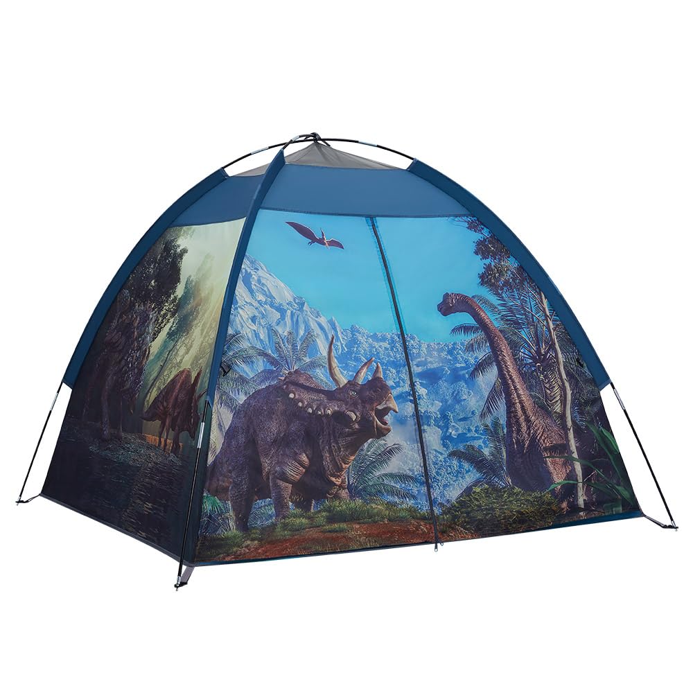 Mnagant dinosaur tent front view inviting imaginative play