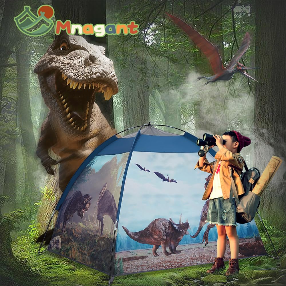 Mnagant dinosaur tent pop-up assembly for quick setup