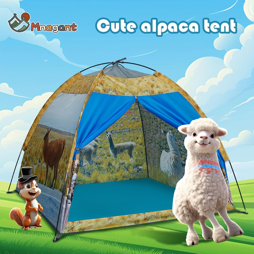 Mnagant kids tent inside view with supervision-friendly layout