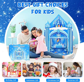 Mnagant Princess Play Tent measures 51 by 40 inches for multi-child play