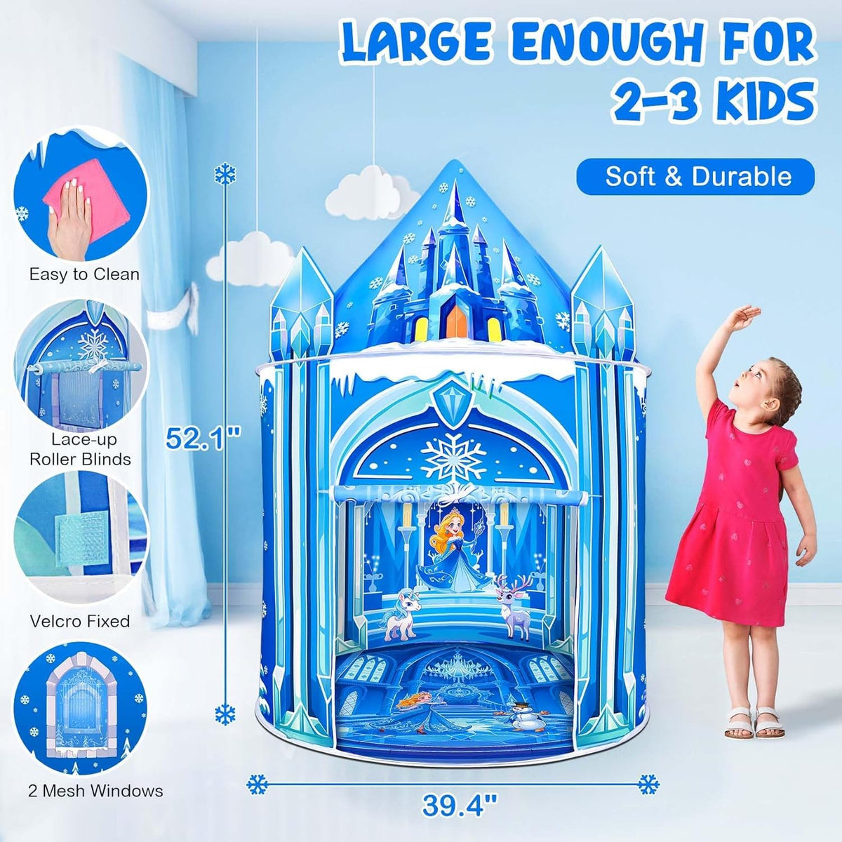 Mnagant Princess Play Tent foldable design for travel and storage