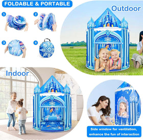 Mnagant Princess Play Tent rolling shutter door for easy access