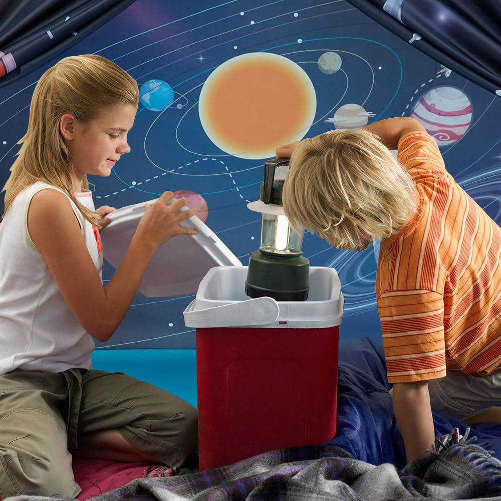Mnagant Space World Play Tent exterior features durable fiberglass poles for stability