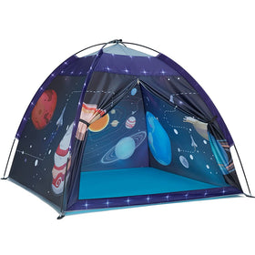 Mnagant Space World Play Tent front view shows a roomy space for imaginative play