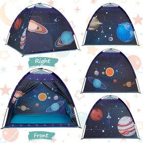 Mnagant Space World Play Tent interior view highlights accessible doorway and cozy private area