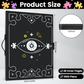 MnnktClair puzzle storage 1000-piece fit keeps puzzles flat and safe during transport.