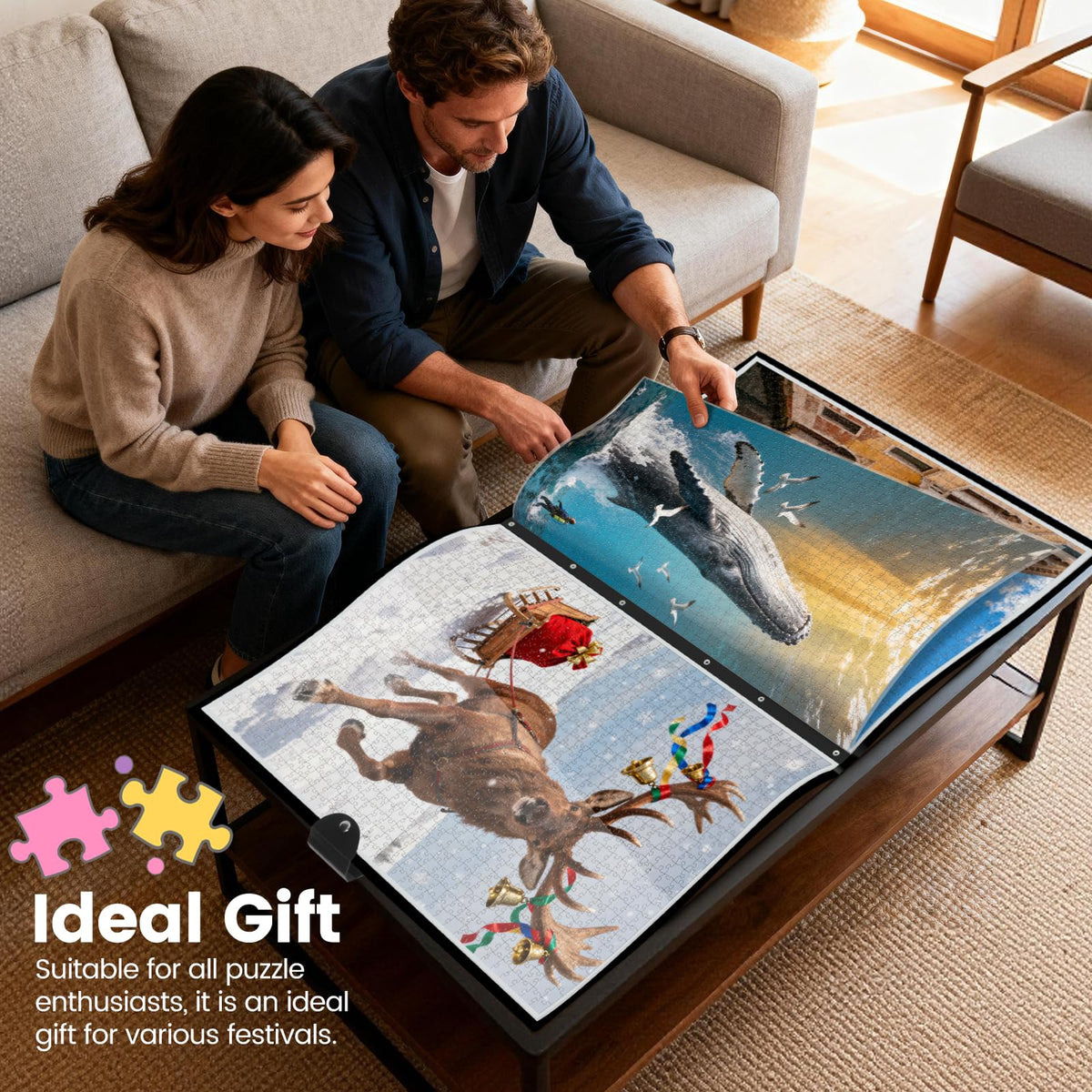 MnnktClair puzzle storage thick PP materials offer durability and eco-friendly recycling.