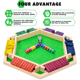 MNYUN Shut The Box 16 colorful dice ready for quick rounds and fun moments.