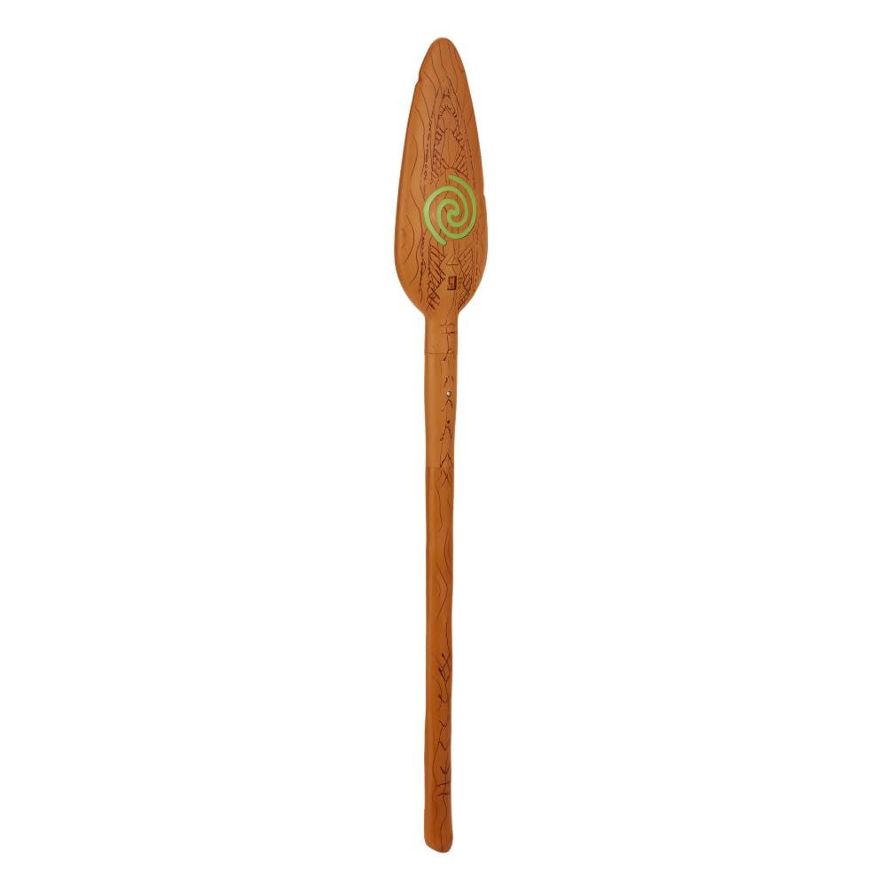Moana Magical Oar front-lit view shows the illuminated design for display.