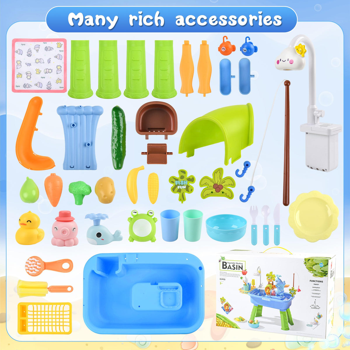 Mobelixy washing-vegetables accessories enable realistic kitchen role play.