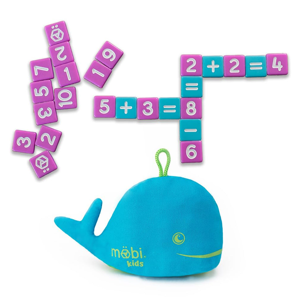 MÖBI Mobi Kids grid play supports collaborative math practice in a crossword-style setup