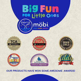 Mobi Oomplz tub and pool toy duo supports creative play in bath and swim.