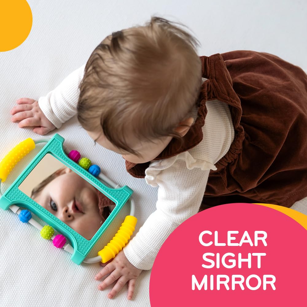 MÖBI Mobi Peeka silicone is BPA-free and phthalate-free, with a shatterproof mirror.