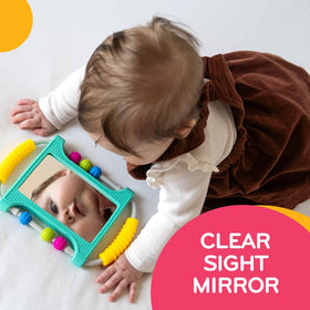 MÖBI Mobi Peeka silicone is BPA-free and phthalate-free, with a shatterproof mirror.