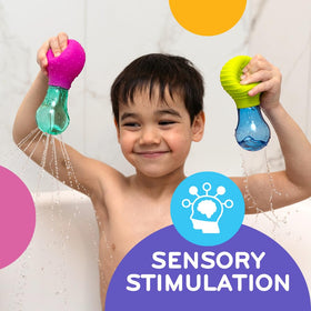 MÖBI Skwooshlz silicone bulbs show vibrant colors during splashy play