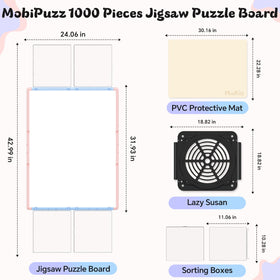 MobiPuzz double-sided tabletop for versatile puzzle solving and easy cleaning