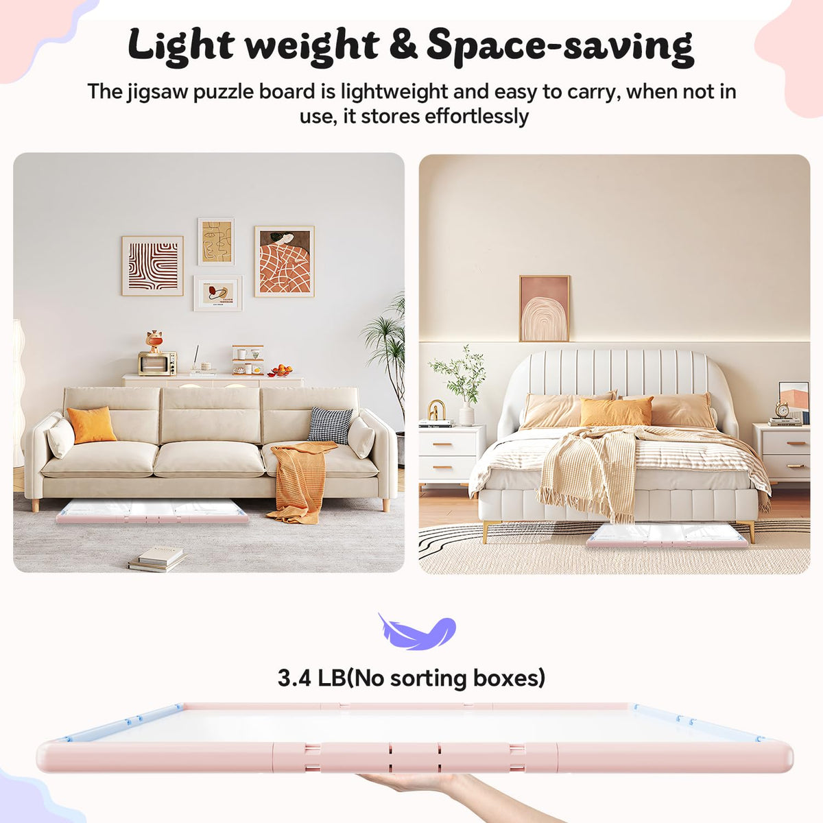 MobiPuzz eco-friendly PVC cover protects puzzles from dust and pets