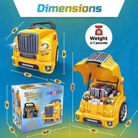 Mobius Toys Motor Engine Playset STEM-ready assembly strengthens fine motor skills.