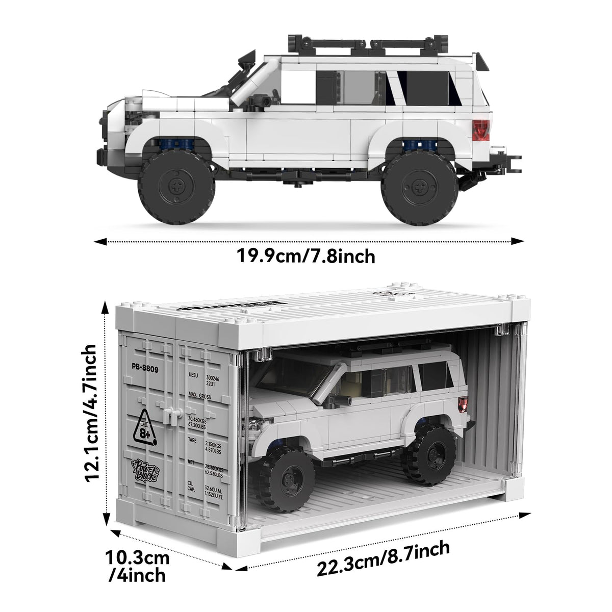 MOCBROPCS Toyota 4Runner SR5PRO reusable container box for display and storage.