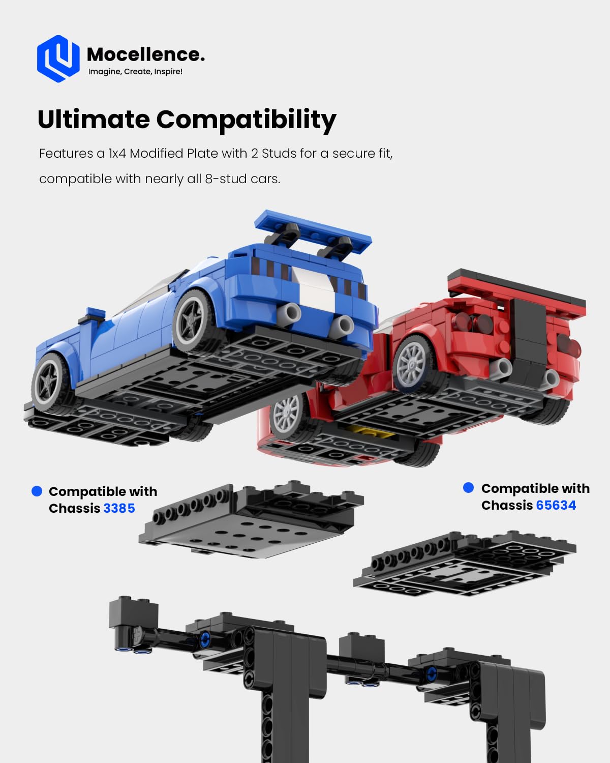 Mocellence easy assembly lets fans customize car arrangement quickly and confidently.