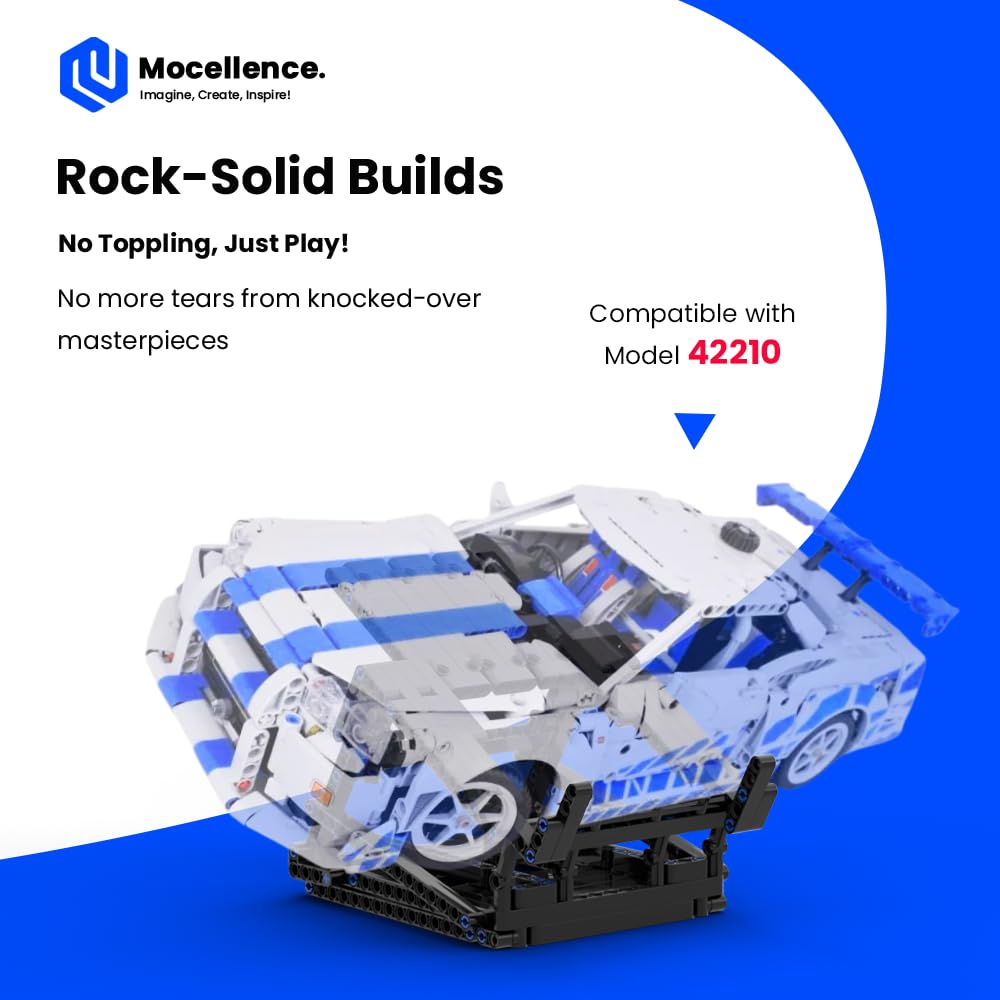 Mocellence display stand highlights models with a clean showroom look.