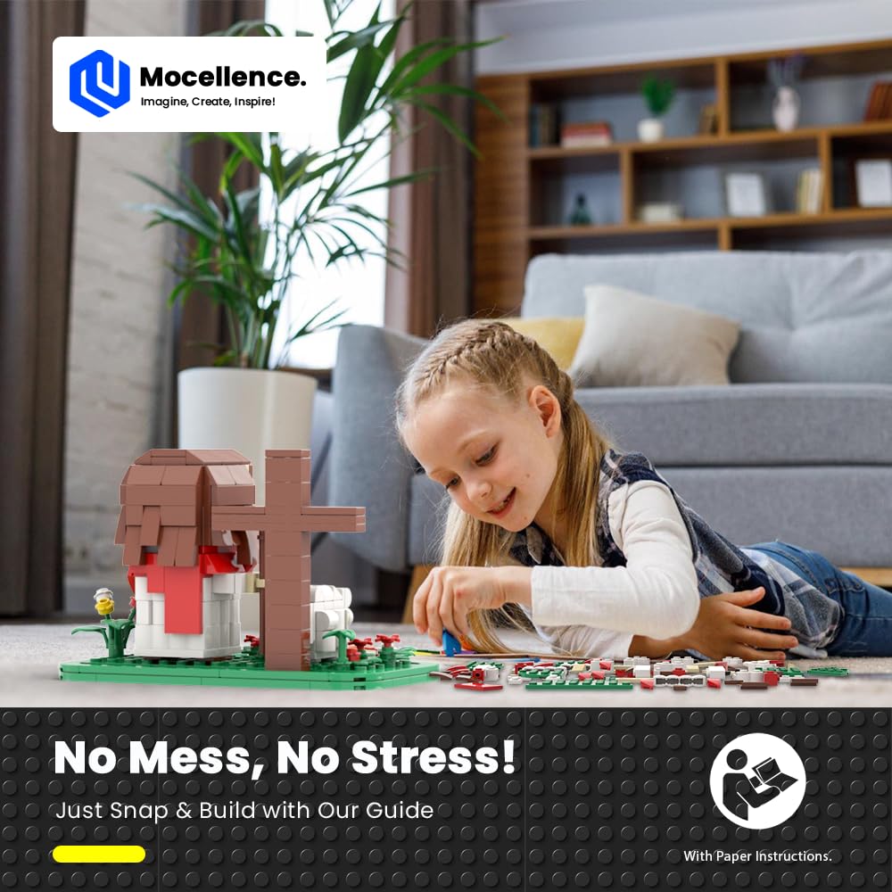 Mocellence Jesus Building Set kid-friendly pieces suitable for ages 6 and up