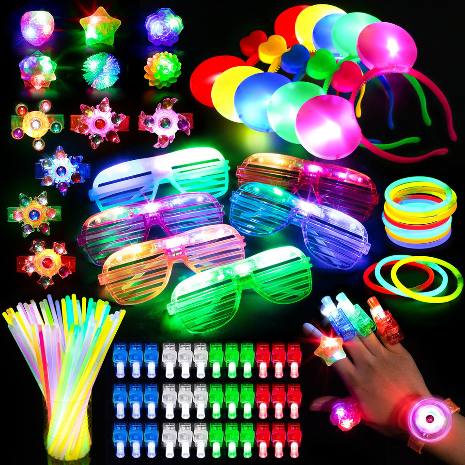 Mocoosy glow sticks bulk pack for bright nighttime parties.