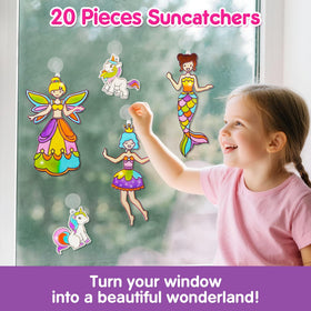 Mocoosy finished window art glows and shines when sunlight hits the artwork.