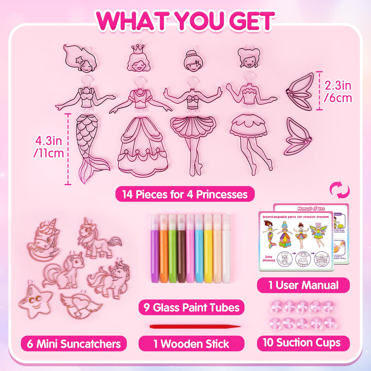 Mocoosy glass paint tubes offer vibrant, blendable color for suncatchers.