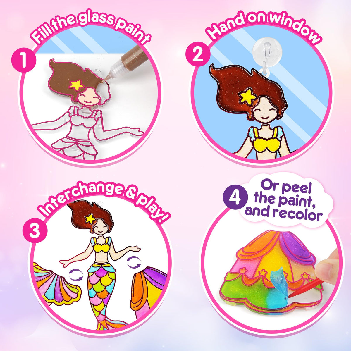Mocoosy interchangeable princess figures enable endless mix-and-match outfits.