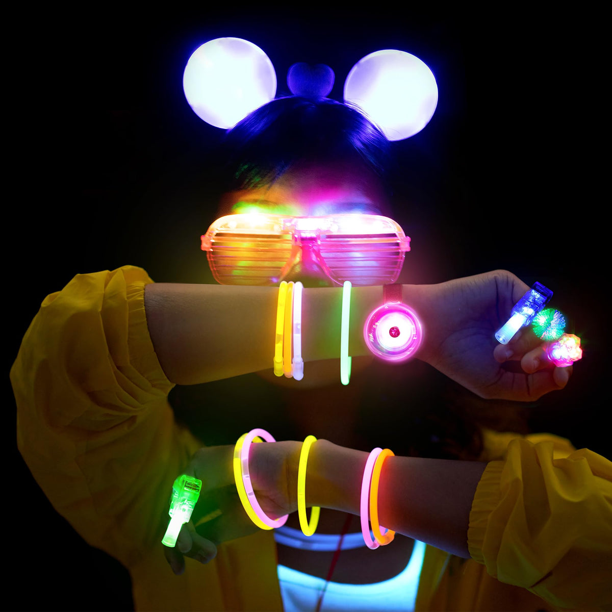 Mocoosy light-up spinner bracelets sparkle with every move.