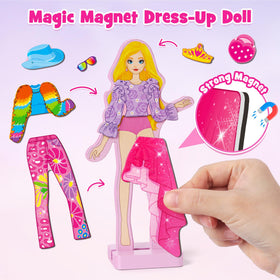 Mocoosy magnetic clothing sets attach securely for durable play sessions