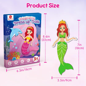 Mocoosy magnetic dress-up dolls mermaid with ocean-inspired outfits