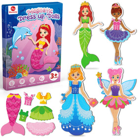Mocoosy magnetic dress-up dolls princess set for imaginative play