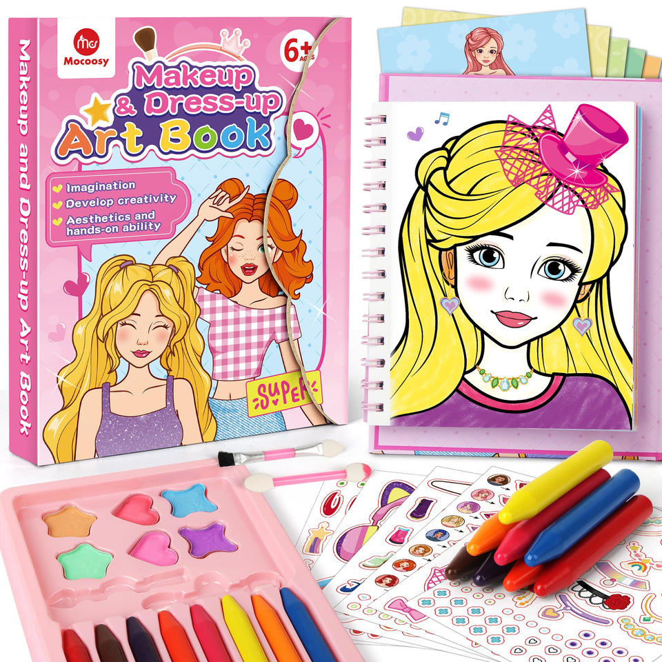 Mocoosy makeup art kit cover showing portable, creative activity for kids