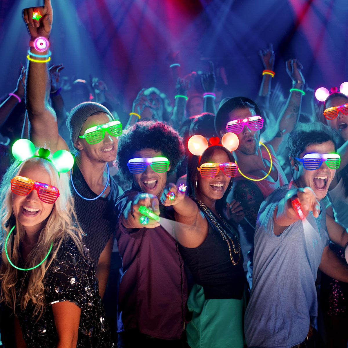 Mocoosy neon party accessories bundle for festive celebrations.