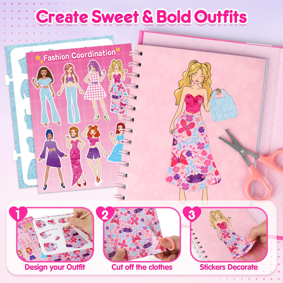 PVC outfit stencils for safe pretend fashion design with Mocoosy kit