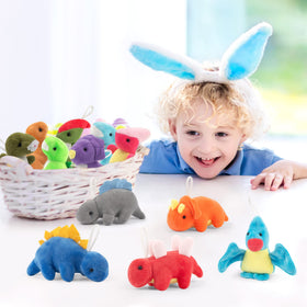Mocoosy dinosaur plush with lanyard, easy to hang on backpacks