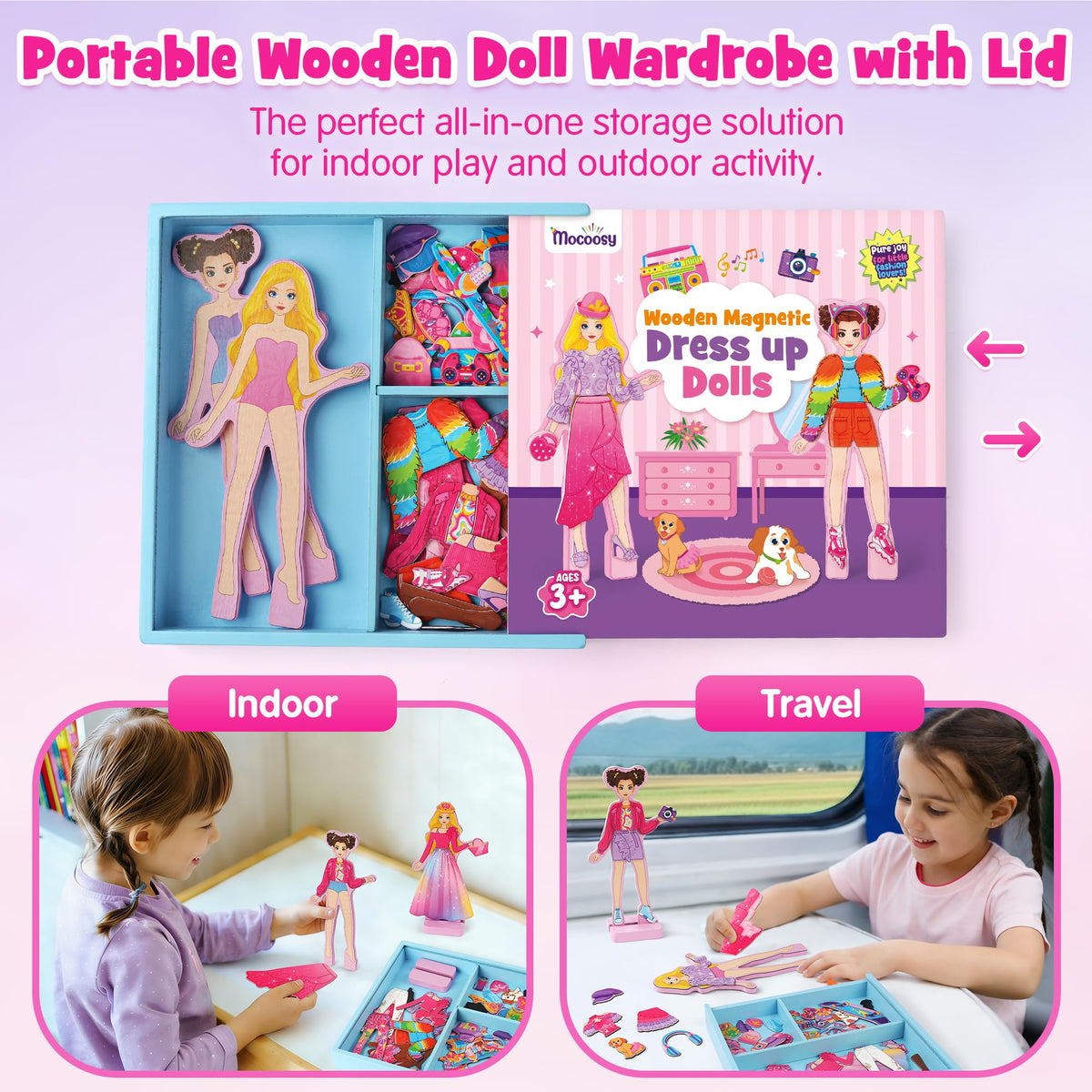 Mocoosy travel-friendly dress-up set ideal for cars and planes