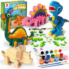 Mocoosy wooden dinosaur pieces for creative building play.