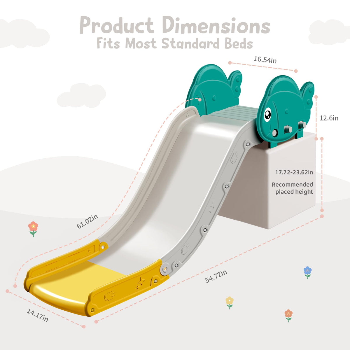 MOCUTEEN Couch Slide: cute fish design for kid-friendly appeal.