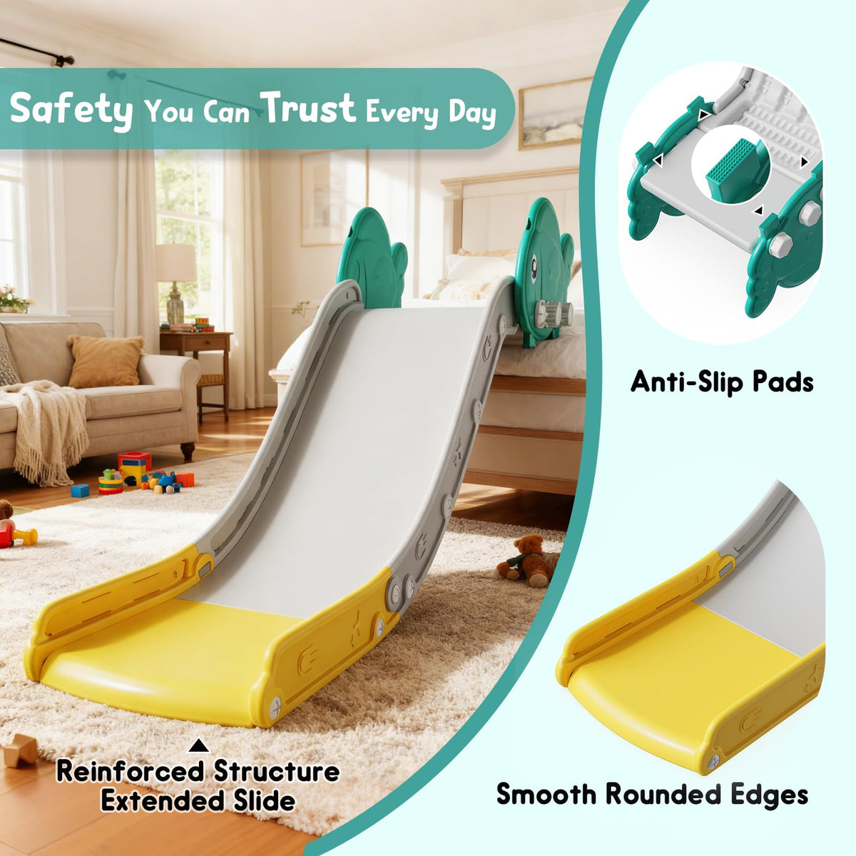 MOCUTEEN Couch Slide: folded storage under sofa for tidy rooms.