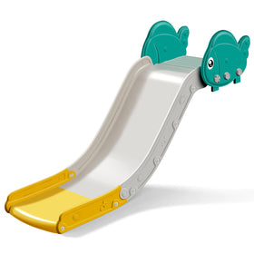 MOCUTEEN Couch Slide: kid on slide for safe indoor play beside furniture.