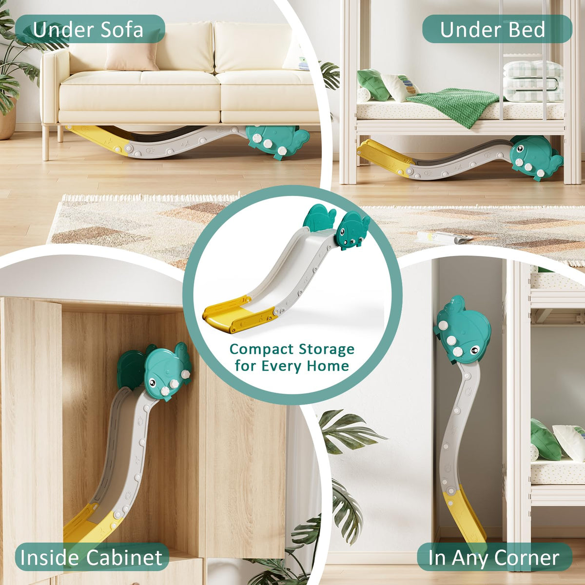 MOCUTEEN Couch Slide: smooth edges prevent bumps during play.